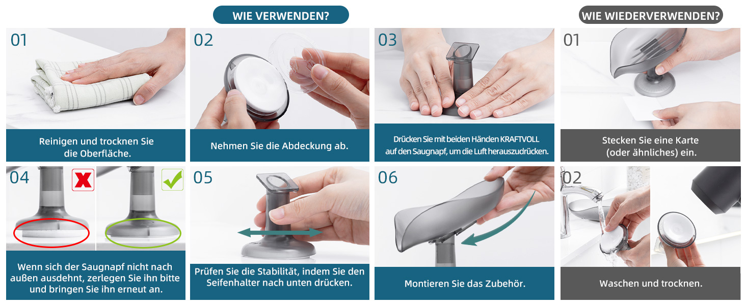 Набір мильниць з піддоном TAILI, 2 шт., сірий колір, витримують до 5 кг, без свердління, для ванної кімнати та кухні