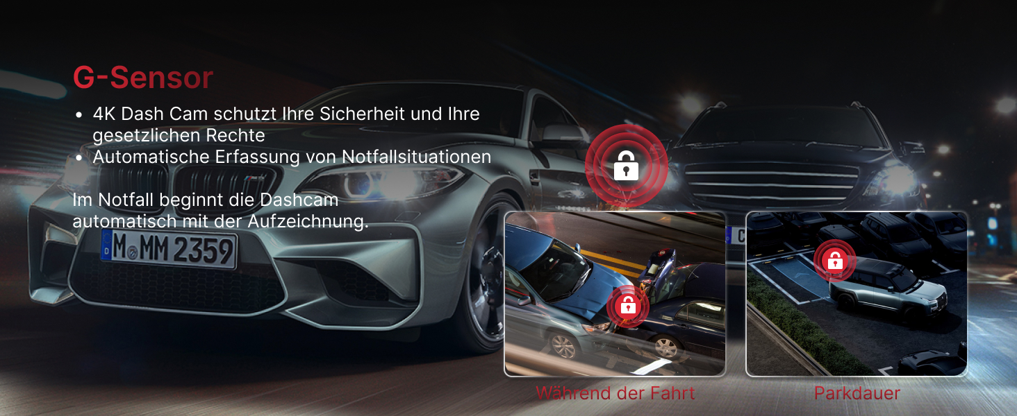 Відеореєстратор Miofive 4K Auto GPS WiFi Bluetooth з дисплеєм 3 дюйми, Нічне бачення, HDR, Loop-запис, підтримка до 512GB, з SD-карткою 32GB