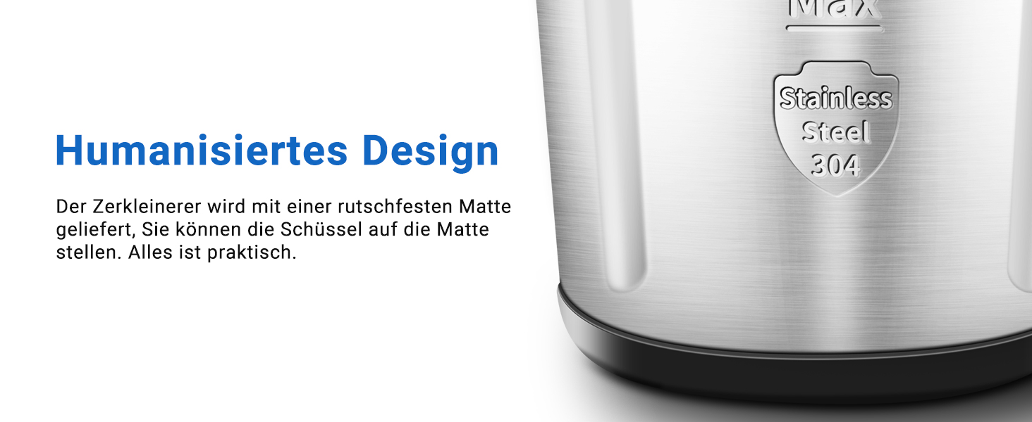 М'ясорубка електрична AMZCHEF для дому з 3 насадками, пристроєм для ковбас та набором кубе | Ідеально для фаршу, ковбасок та домашньої кухні (Сірий)