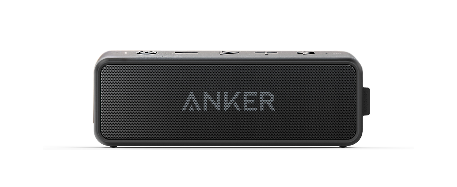 Портативна Bluetooth колонка Anker SoundCore 2, Чорна: потужний звук, глибокий бас, 24 години роботи, водонепроникність IPX7, сумісна з iPhone, Galaxy
