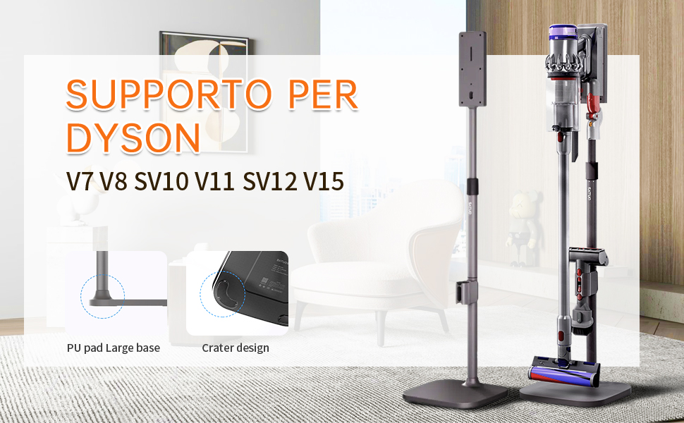 Стійка для пилососа Dyson V7 V8 SV10 V11 SV12 V15 - органайзер для зберігання