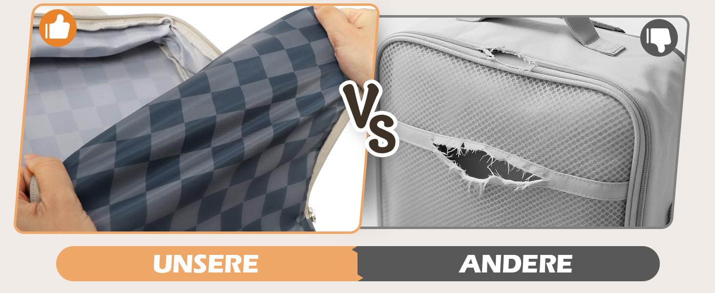 VnioLife Набори для пакування валізи - 8 шт. Органайзери для подорожей, компресійні кубики, синій та сірий