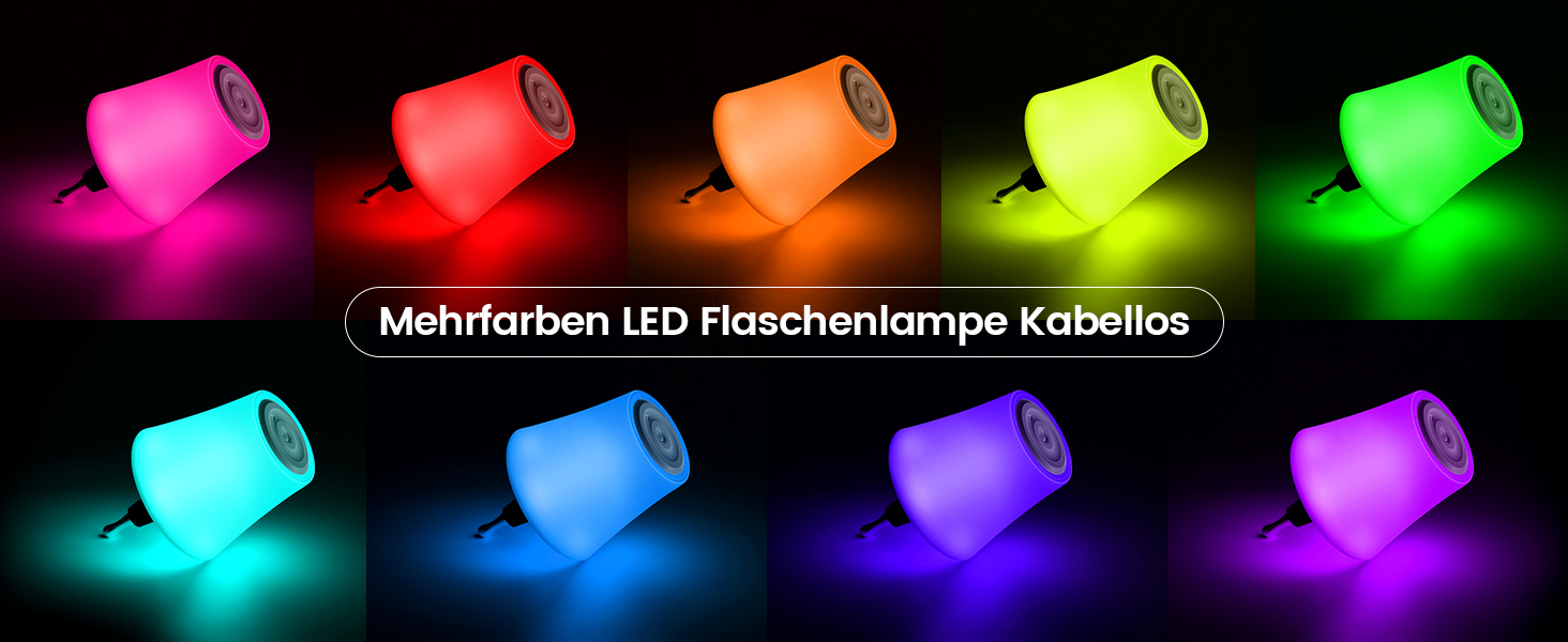 Світлодіодні настільні лампи бездротові 2 шт, IP54, акумуляторні пляшкові лампи, 7 режимів, димування, 5200mAh, сенсорне управління, для ресторанів, спальні (Білий)