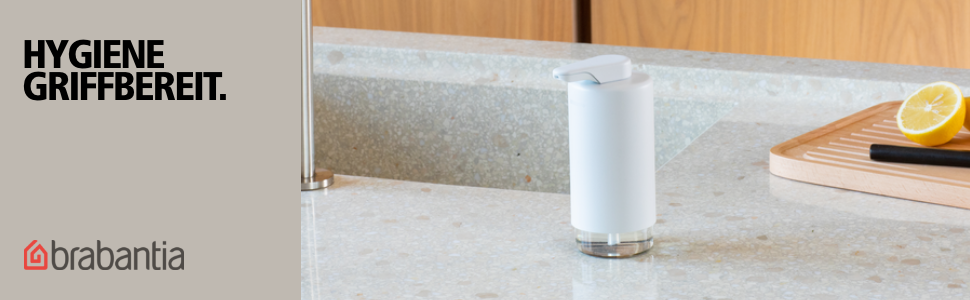 Brabantia Набір дозаторів для мила та рідини для миття посуду, 2 шт., сірий Mineral Infinite, 2 x 200 мл