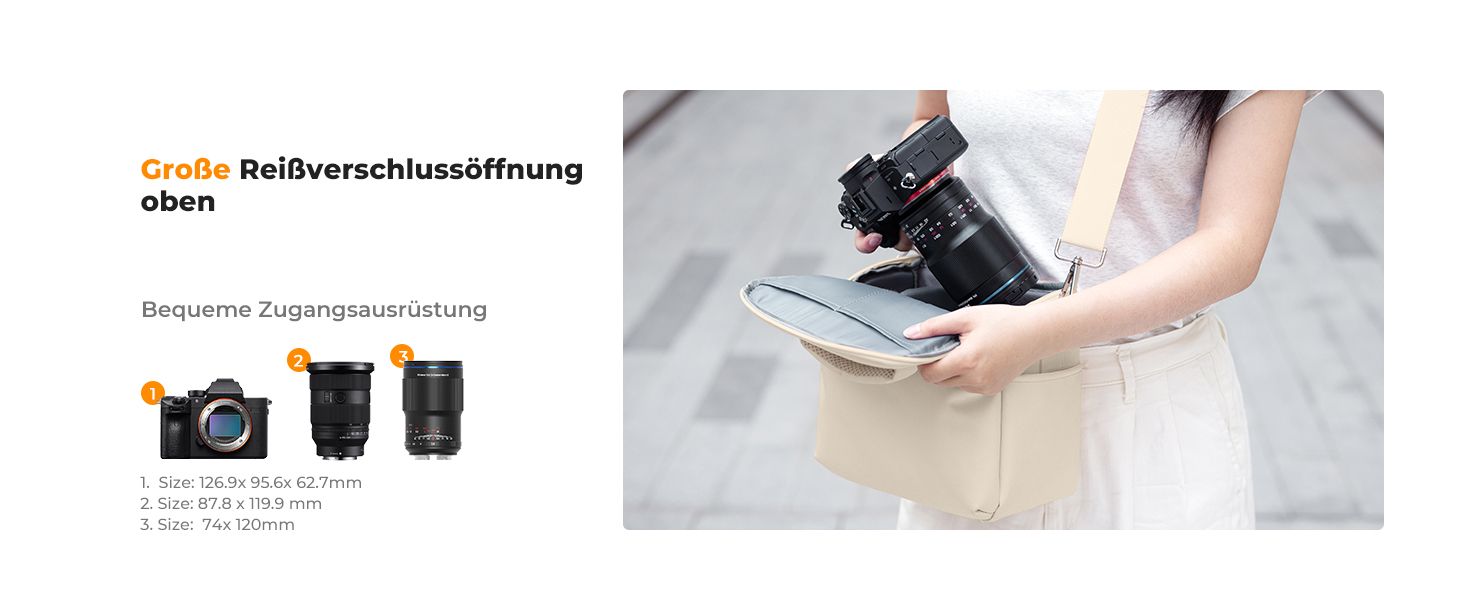 Сумка-рюкзак для фотокамери K&F Concept Beige - для фотографів, повсякденне використання