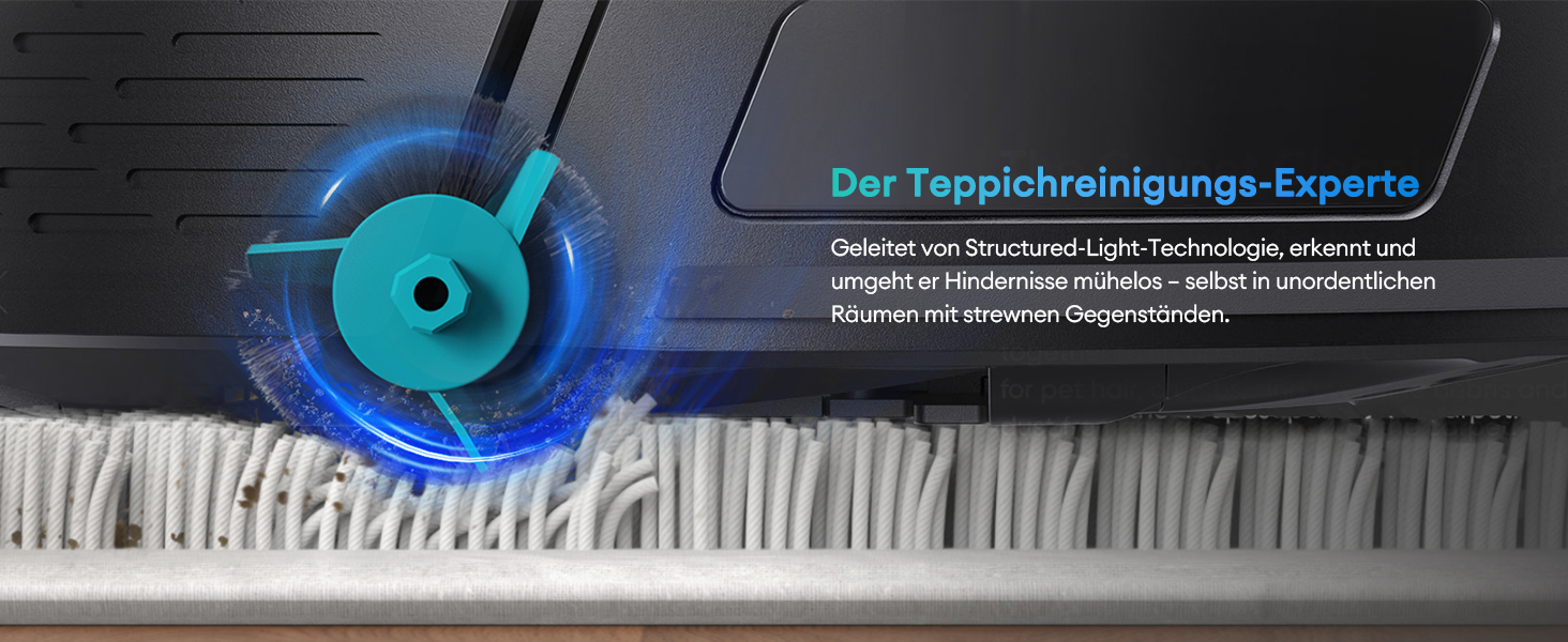 Робот-пилосос Ultenic з функцією миття 6000Pa, LiDAR-навігація, 3-в-1, 150 хв роботи, керування через додаток, для шерсті тварин, килимів та твердих підлог