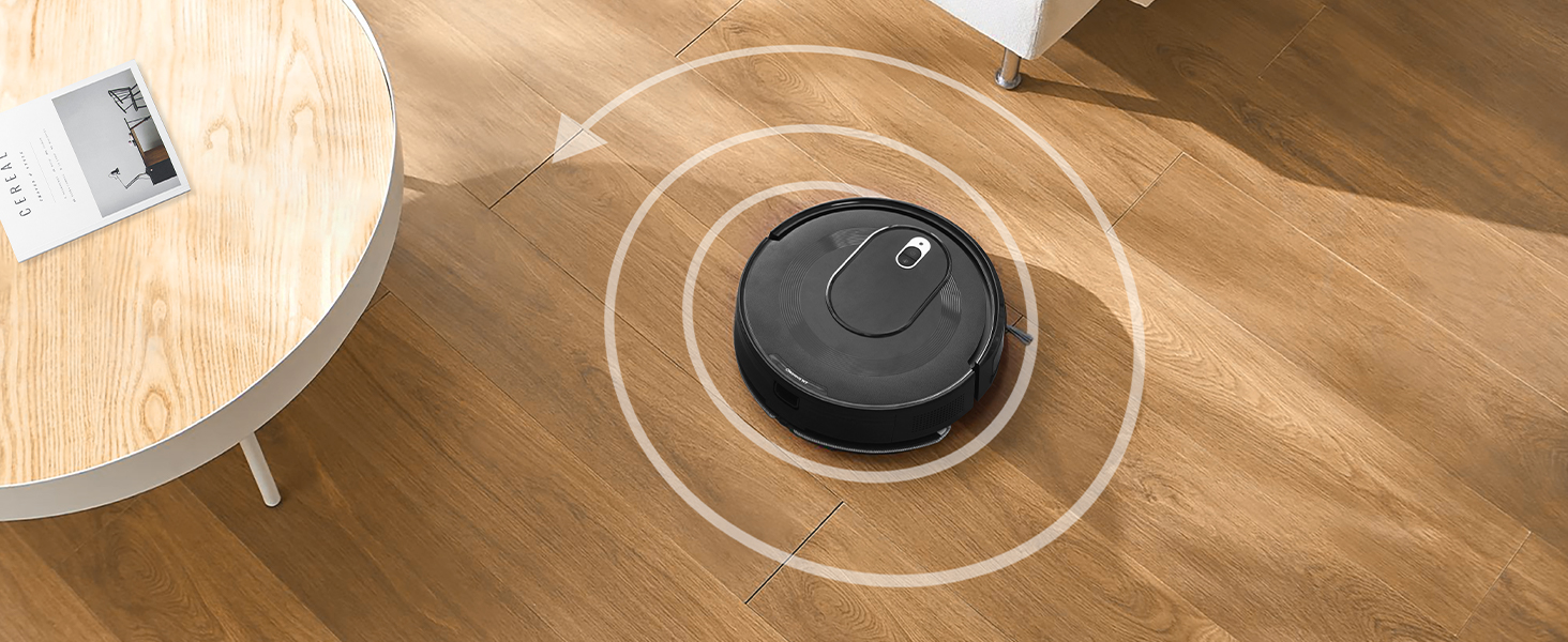 Робот-пилосос Vexilar W7 3-в-1 з функцією миття, потужність 4000Pa, 120 хв роботи, керування через додаток/пульт, для тварин, килимів та твердих поверхонь