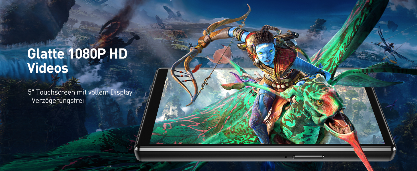 MP3 плеєр AGPTEK 128GB з Bluetooth, Wi-Fi та Android 13, 5