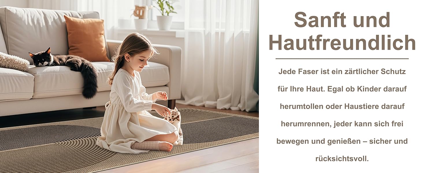 Килимок для підлоги 80x200 см з джуту - чорно-коричневий, неслизький, для кухні, коридору, спальні, балкону