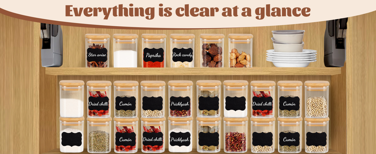 Набір скляних банок для спецій 12 шт. 200 мл з дерев'яною кришкою, набір дозаторів спецій, контейнери для спецій