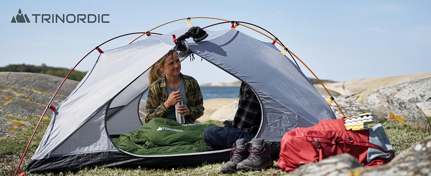 Легкий літній спальний мішок XL – 900г, компактний, з антизастрягаючим блискавкою – мумієподібний спальник для дорослих, для кемпінгу, трекінгу та байкпакінгу