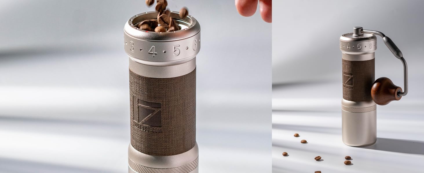 Кавомолка ручна 1Zpresso K-Ultra Silber - срібна, з кейсом | Складана, з нержавіючої сталі