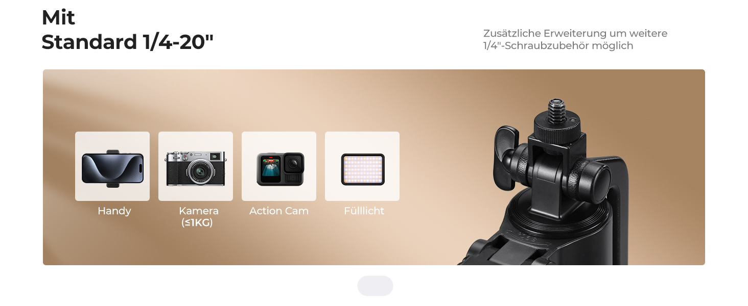 Штатив K&F Concept Smart Series з кільцевою світлодіодною лампою, 1.8 м, алюмінієвий, з функцією відстеження обличчя, сумісний з iPhone/Samsung/Android та DJI/Insta Sport Cameras