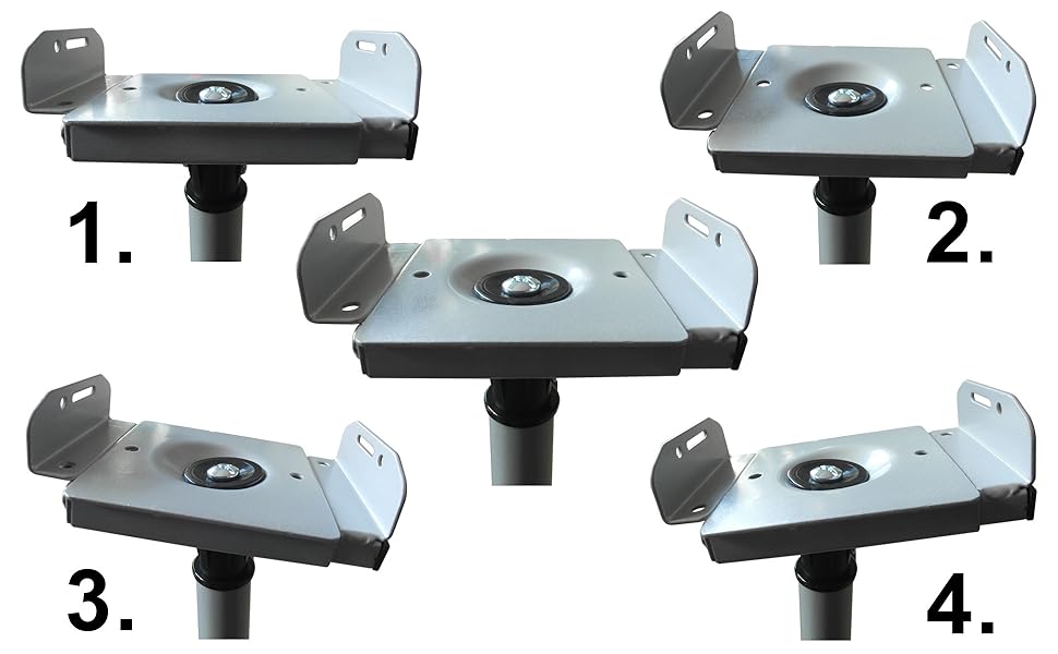 Підставка для колонок Drall BS16B (2 шт.) - металеві стійки для акустики, регульована висота, з кабелепроводом, чорний колір