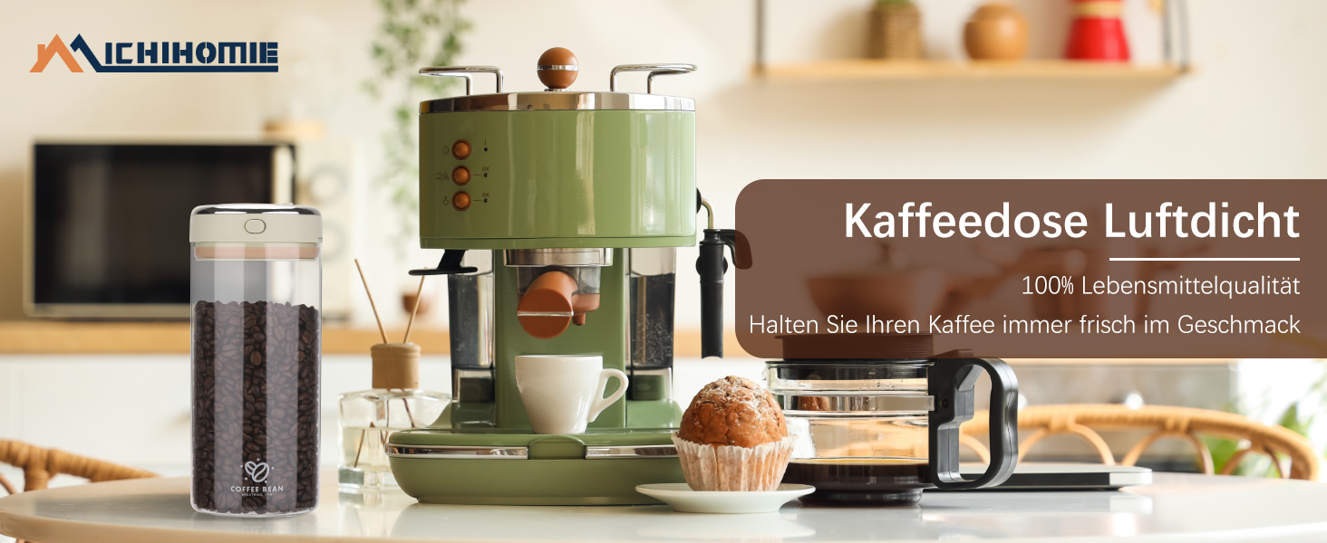 Герметичний контейнер для кави з нержавіючої сталі, 1.7L, з клапаном та індикатором дати, прозорий, для кавових зерен, горіхів, какао, чаю. HK006-01