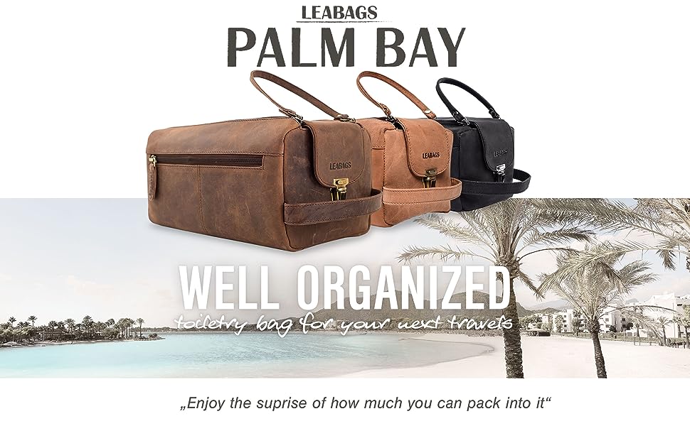 LEABAGS Преміум дорожній косметичний набір для жінок та чоловіків | Культова сумка | Великий валіза для косметики | Palm Bay Fox