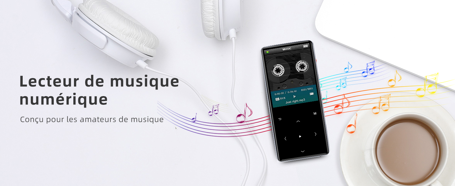 MP3 плеєр HiFi WALKER M7 128GB з Bluetooth 5.0, 2.4