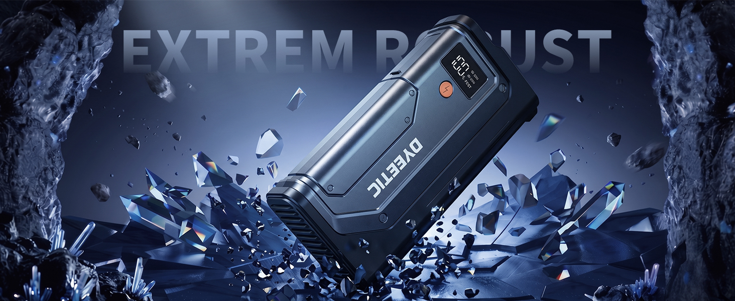Пусковий пристрій (бустер) для автомобіля Starthilfe Powerbank 8000A, 26800mAh, чорний