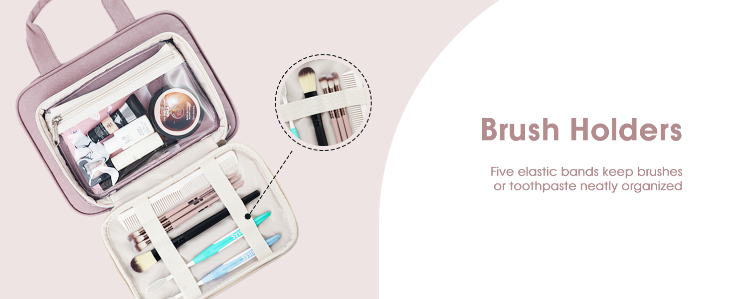 Велика косметичка для жінок Kulturtasche Damen Gross, дорожня косметичка, сумочка для макіяжу, валізка для туалетних речей (Бежевий фламінго)