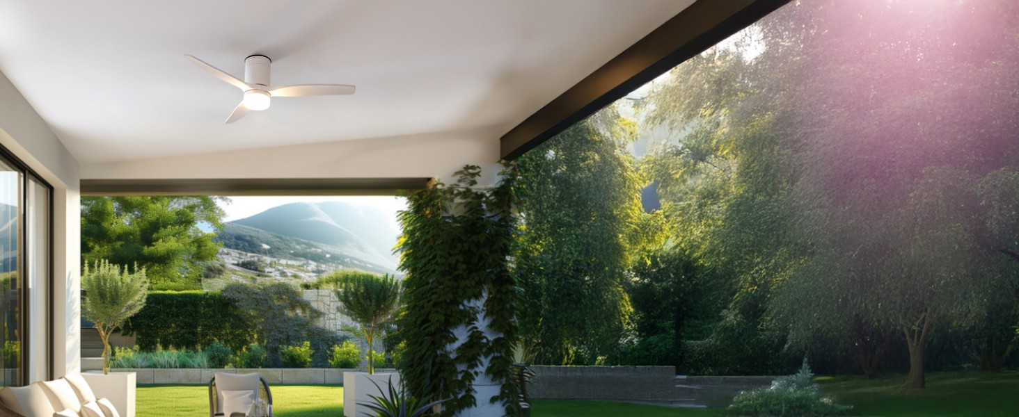 Стеляний вентилятор Cecotec Energysilence Aero 5600 Classic White з LED-підсвічуванням, 40W, діаметр 132 см, 6 швидкостей, пульт, літній/зимовий режим