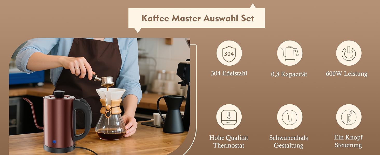 Електричний чайник Schwanenhals 1.0L, ретро-дизайн, нержавіюча сталь, 1000W, з автовимкненням та захистом від перегріву, BPA-free, мідний колір