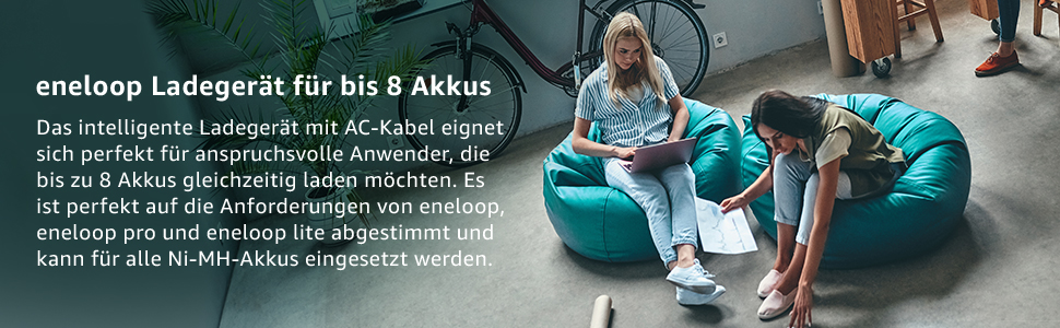 Зарядний пристрій Panasonic eneloop 52063 для акумуляторів Ni-MH AA/AAA (4 шт.)