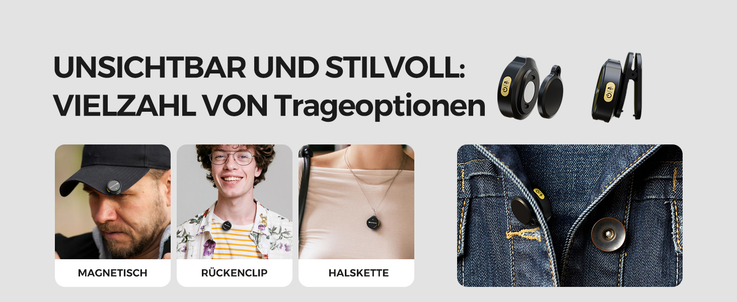 NearStream Бездротовий петличний мікрофон для iPhone/Android, AWM25T, Lightning/USB-C, шумозаглушення, 24 години роботи, для стрімінгу, влогів, подкастів