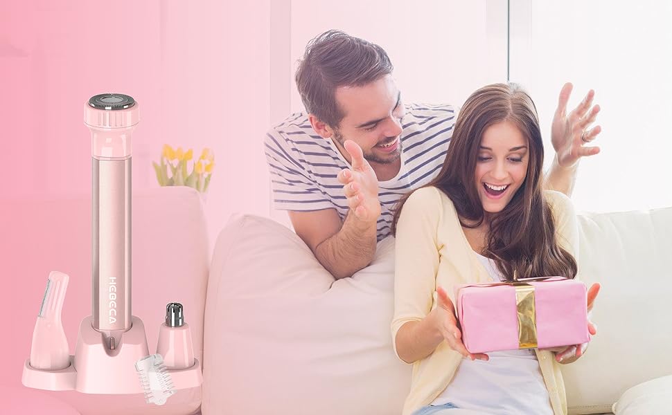 Триммер для видалення волосся з носа, вух та брів 3-в-1, водонепроникний, USB, з чохлом