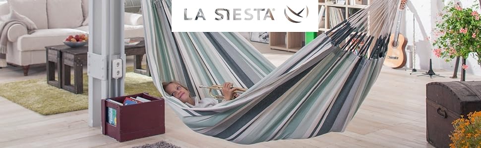 Гамак LA SIESTA Paloma Olive, подвійний, класичний, бавовна