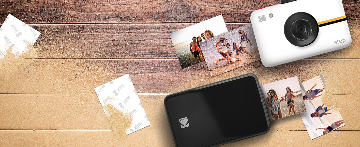 Фотопринтер KODAK Step: Міні-принтер для смартфонів з Bluetooth, друк на Zink 2x3