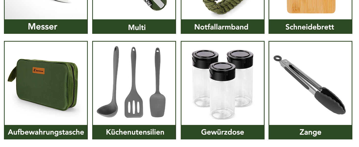 Набір кухонного приладдя для кемпінгу EASTSTORM з водонепроникним чохлом – компактний та легкий посуд для кемпінгу, відпочинку на природі, походів та альпінізму. Ідеальний набір для рюкзаків