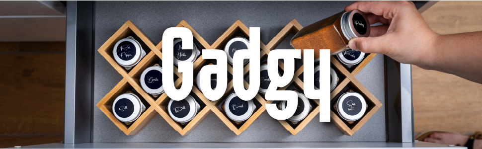 Органайзер для спецій Gadgy з 18 скляними баночками, стійка для зберігання спецій та трав, підставка для кухні