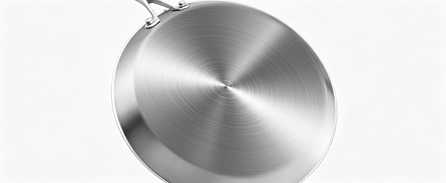 Сковорода для млинців з нержавіючої сталі 26 см з антипригарним покриттям, індукційна сумісність