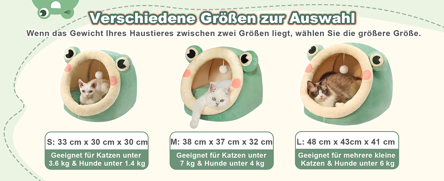 Кішечка Будиночок-Печера для Кішок, М'яке Ліжко-Печера для Кішок, Зелений, Розмір M (38x37x32 см), з Нековзним Дном та Знімним Матрацом