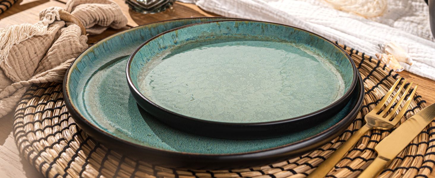 Набір кавових чашок Sänger Fiji на 6 осіб (430 мл), 6 шт. | Стеклокерамика, для кави та чаю, зелені, мікрохвильова піч, посудомийна машина