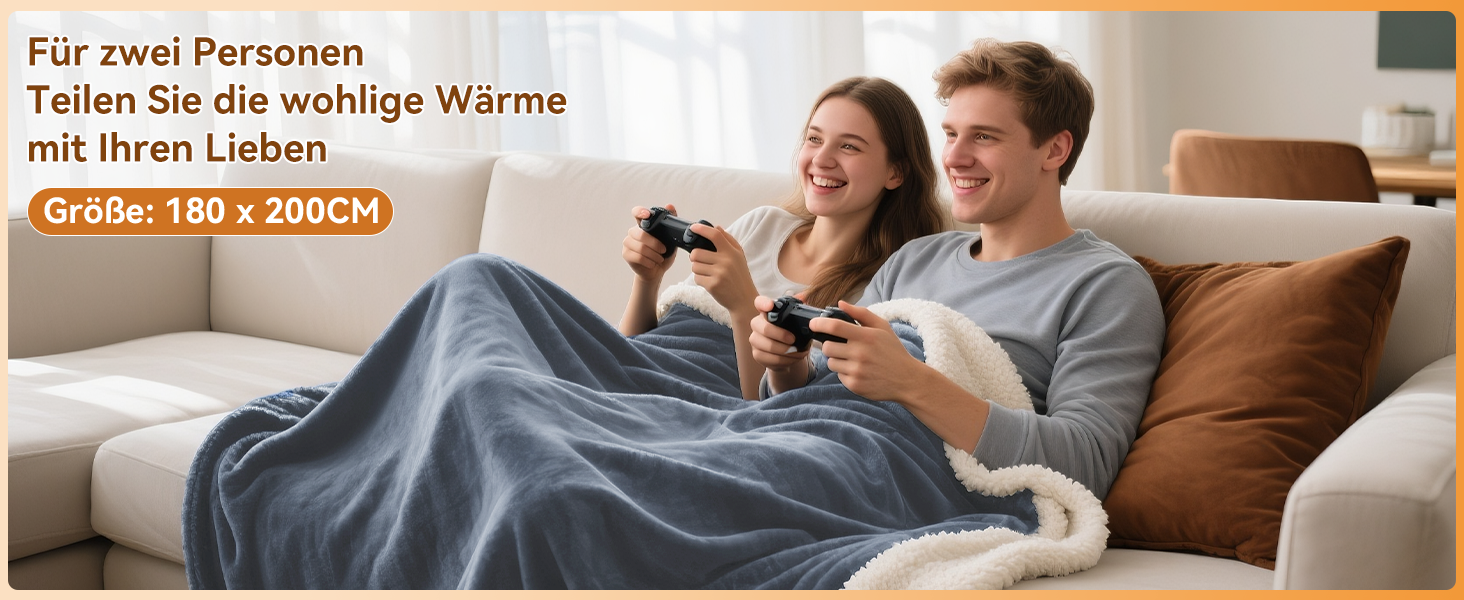 Електрична ковдра Olycism з автовимкненням, 160x130 см, 10 режимів нагріву, таймер, захист від перегріву, для дому та офісу, сіра