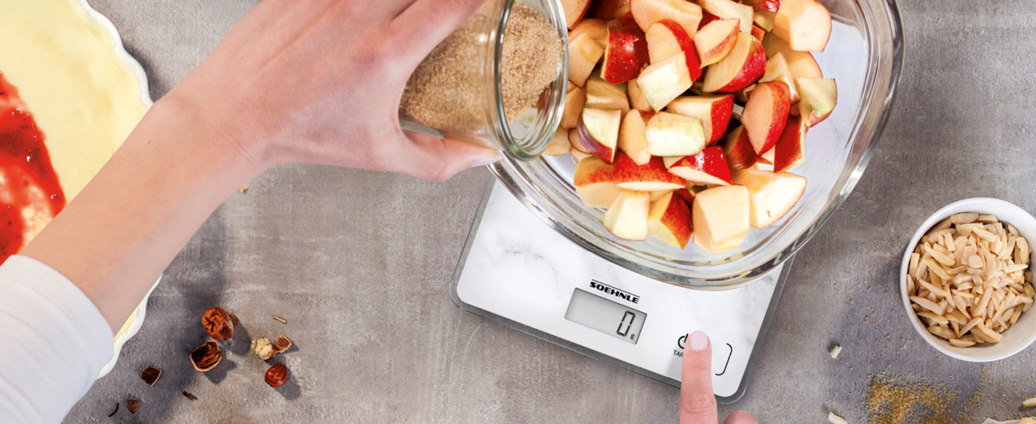 Кухонні ваги Soehnle Page Compact білі, цифрові, до 5 кг, LCD-дисплей, функція тарування