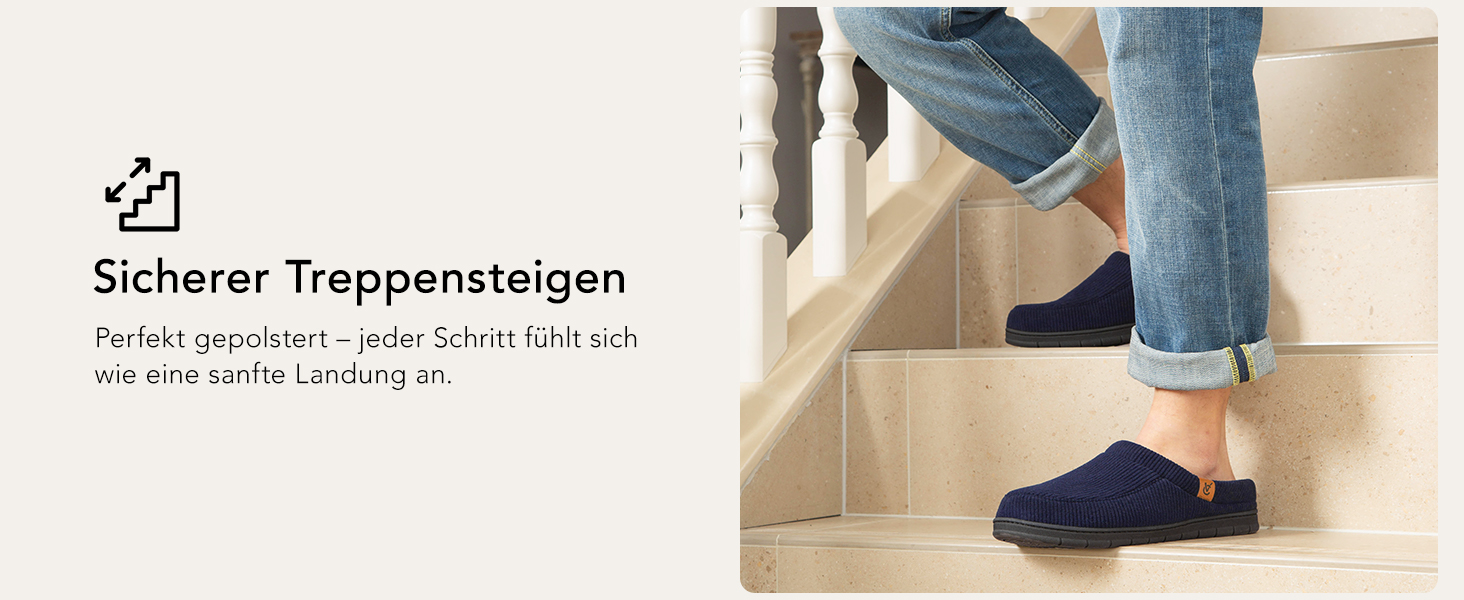 Чоловічі мокасини VeraCosy для дому з піною Memory Foam, зимові тапочки, 44/45 EU, темно-морська блакить