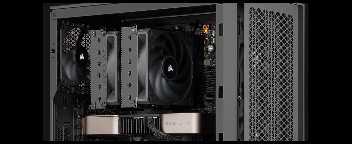 Корпус Corsair A115 з повітряним охолодженням CPU - 2 вентилятори AF140 Elite, чорний