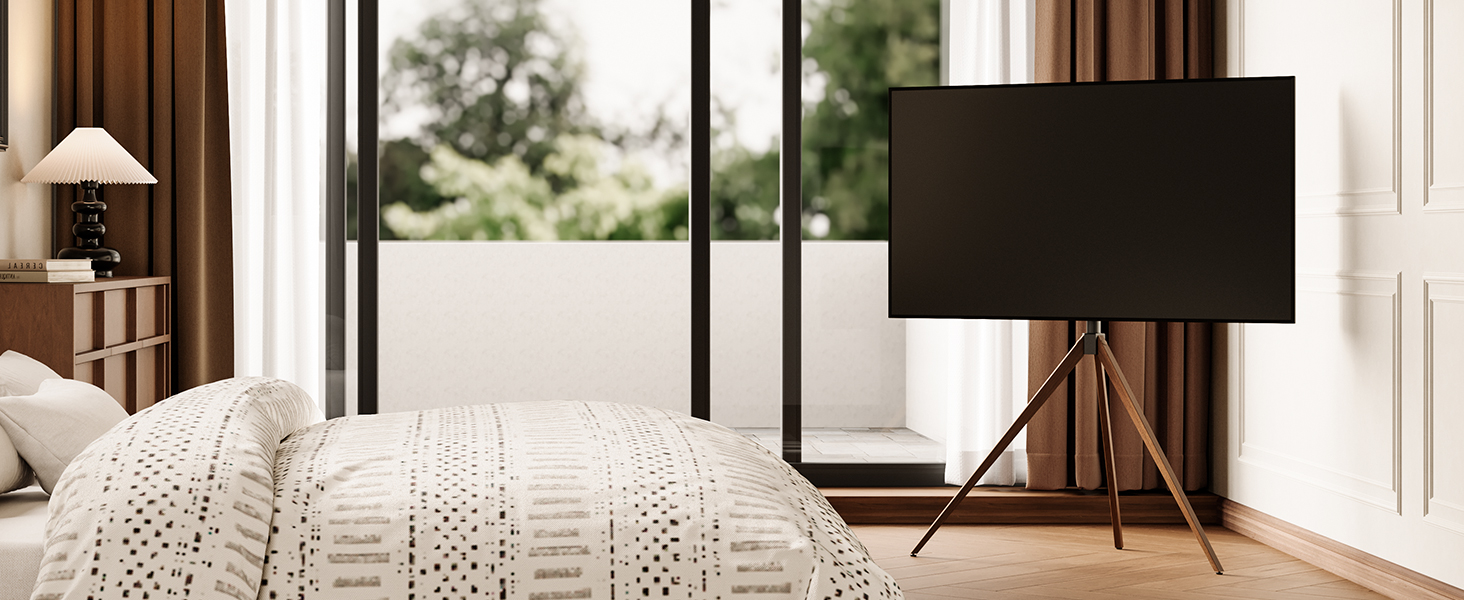 Підставка для телевізора FITUEYES 43-65 дюймів, настільна, регульована висота, чорна