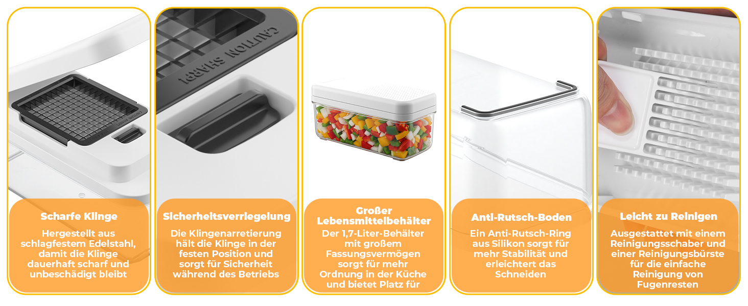 Набір для нарізки овочів 6 в 1: спіралі, кубики, слайси. Набір для нарізки овочів, фруктів та зелені