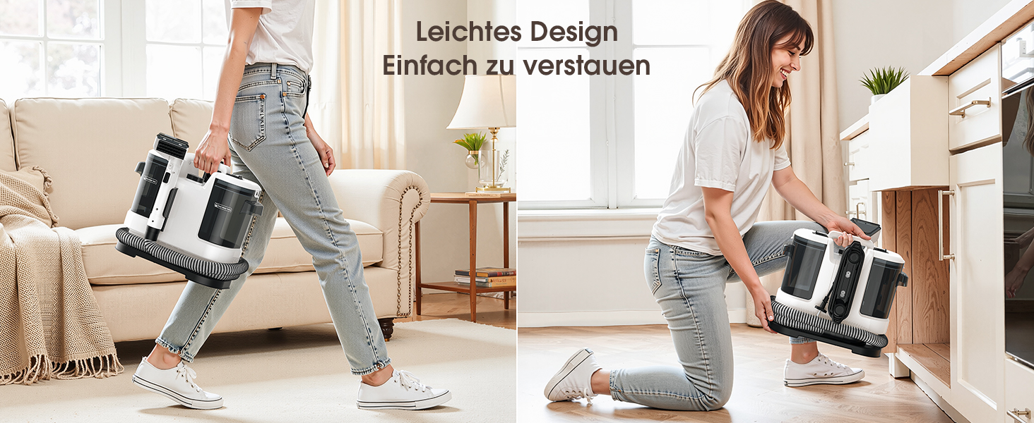 Водопилосос 450W для миття та чищення килимів, меблів та авто. Потужність 13500Pa, великий бак, довгий кабель. Білий.