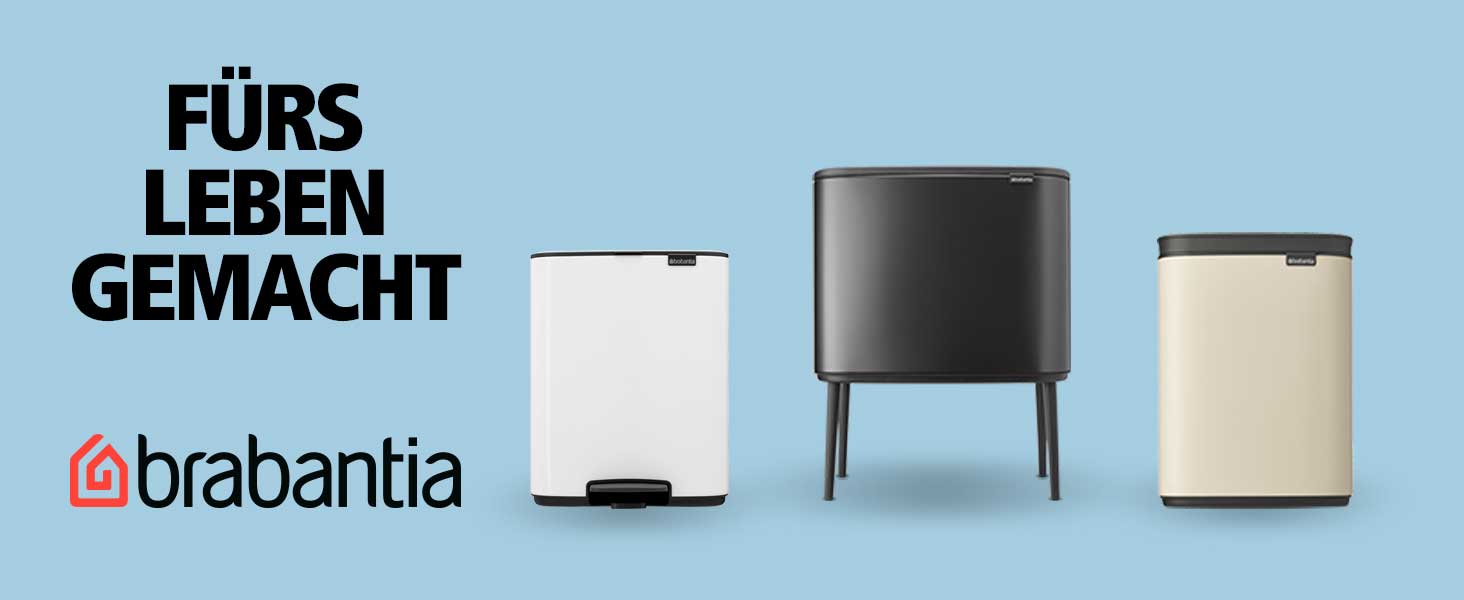 Сміттєвий бак Brabantia Bo Touch Bin 36 л, металевий, білий, з внутрішнім відром (54 x 32 x 68 см)