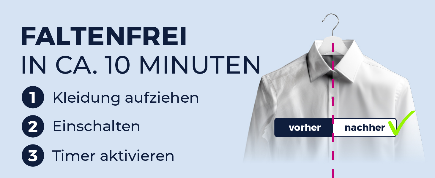 CLEANmaxx автоматичний випрямляч сорочок PRO з насадкою для штанів | Замінює праску, відпарювач, steamer | Пристрій для прасування з манекеном для сорочок, блузок та штанів | Інноваційний та ефективний Pro з насадкою для штанів, чорний