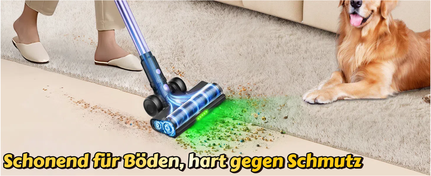 Бездротовий пилосос SUXIANGVAC 48KPa, 500W, 55 хвилин роботи, з док-станцією, LED дисплеєм, антизаплутана щітка, для шерсті тварин, килимів, твердих поверхонь, авто, фіолетовий