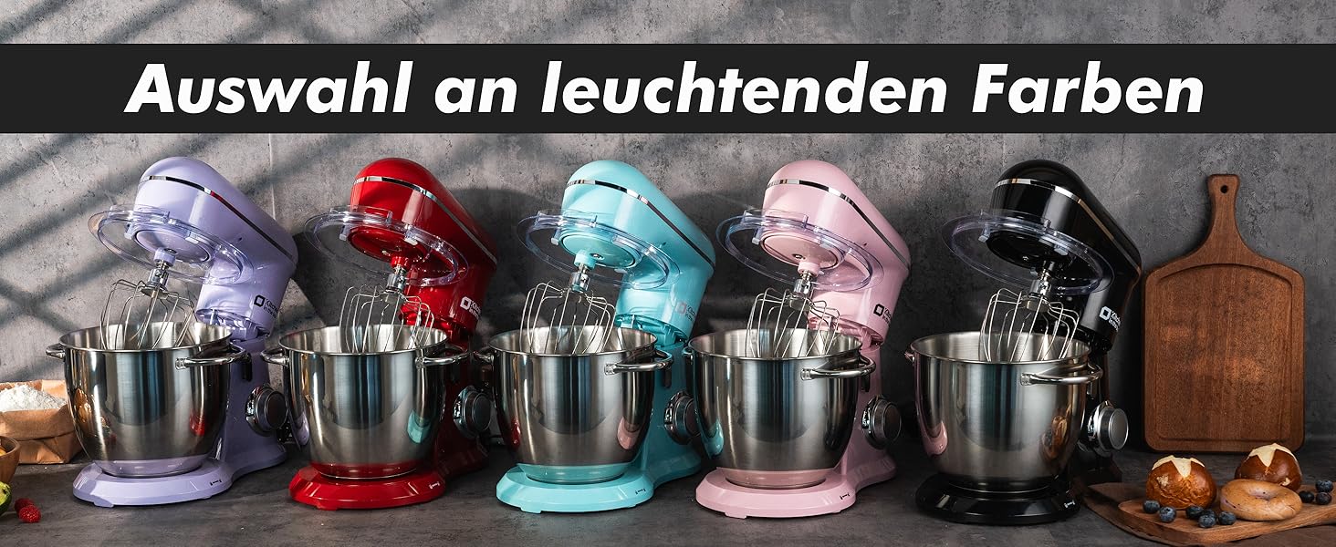 Кухонна машина Kitchen in the box: 6 л, 1300 Вт, темний зелений/чорний, з набором насадок