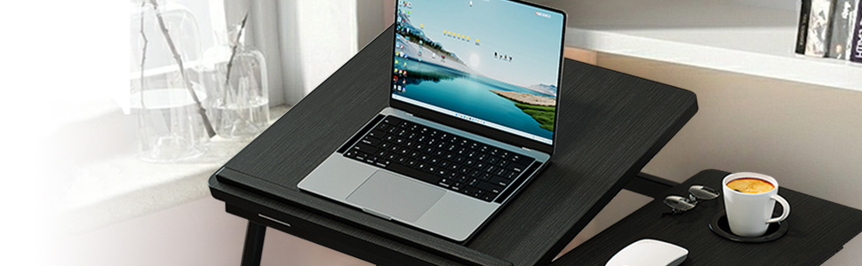 Складаний столик для ноутбука: портативний Lapdesk для ліжка та дивану з підстаканником