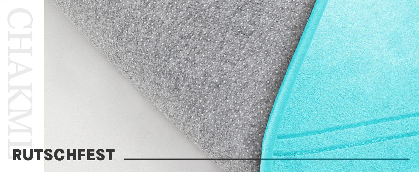 Килимок для ванної кімнати Chakme, 60x90 см, блакитно-зелений, антиковзаючий, швидковисихаючий