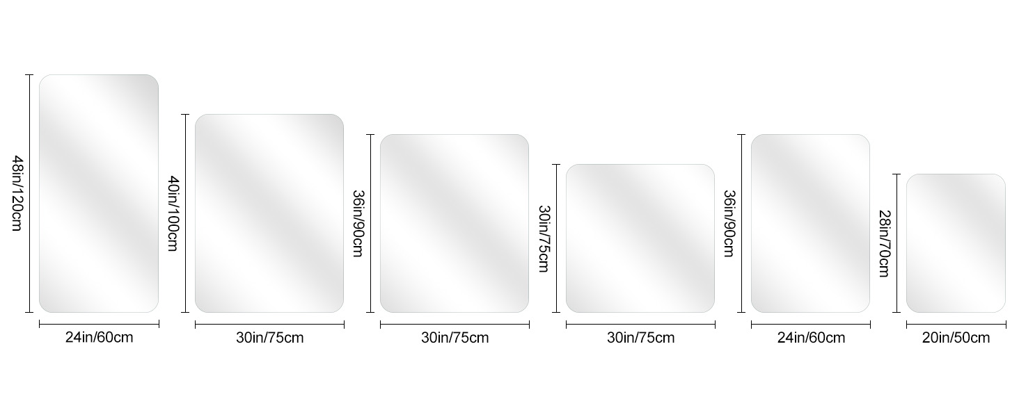 Рамковий настінний дзеркало 75x75 см без рами для ванної, спальні, вітальні. Можливість вертикального та горизонтального кріплення