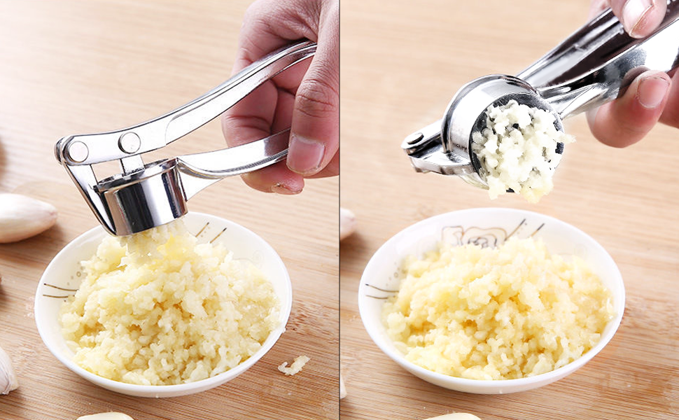 Пресс для часнику, подрібнювач часнику з нержавіючої сталі, придатний для миття в посудомийній машині, зручна ручка